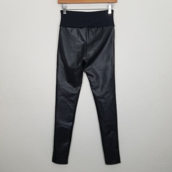 Like New Assets By Spanx Faux Leather Leggings Black Size S - Picture 11 of 13